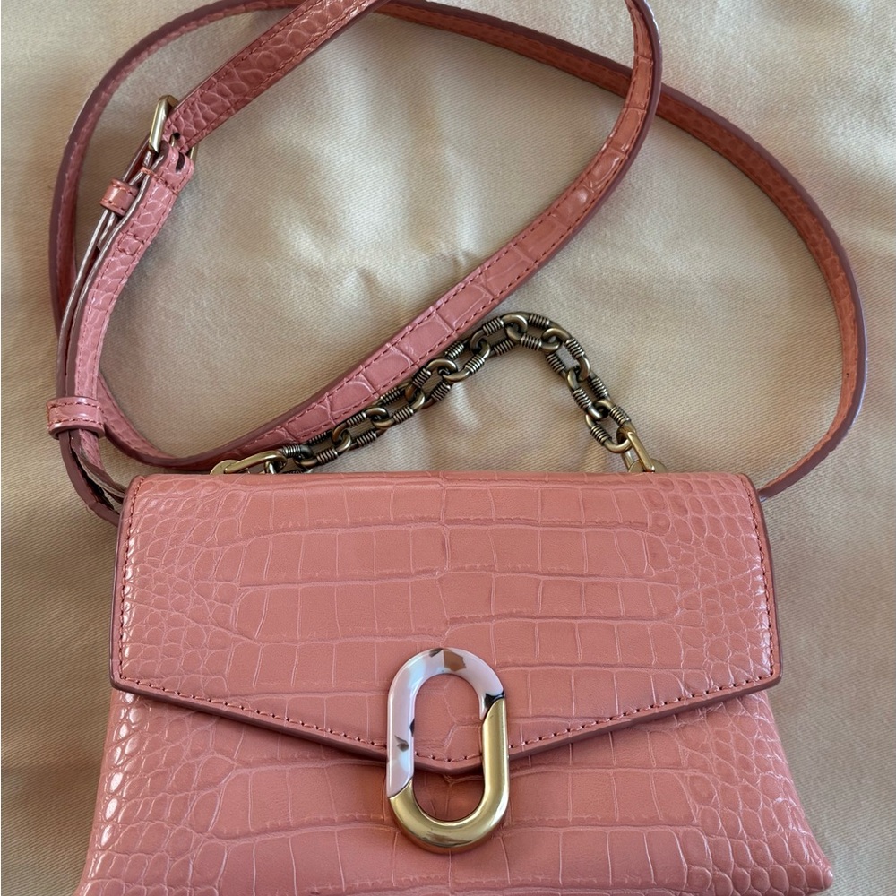 Charles & Keith Croc-Embossed Women's Bag